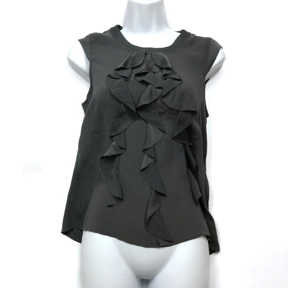 Ann Taylor ~ Ruffled Blouse ~ Silk - Picture 4 of 6